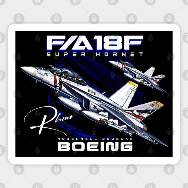 F18 Super Hornet Rhino Us Air Force Fighterjet Magnet by aeroloversclothing
